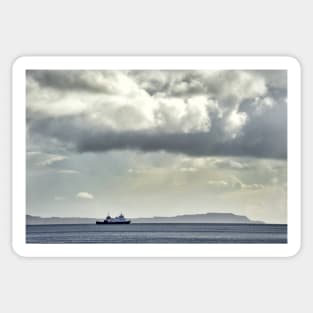 The ferry 'Argylle' making its way over the Firth of Clyde to the Isle of Bute, Scotland Sticker